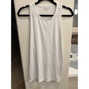Athleta White Racerback Split Open Tank Top Size Small